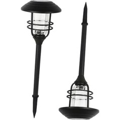 BESPORTBLE 2 Stück Hohe Helligkeit Boden LED Hoflicht Kerze LED Wasserdichtes Licht Außenterrasse Lichtdekorationen Vintage Solarlampe Außensolarleuchten Metalllampe Kunststoff Und Metall