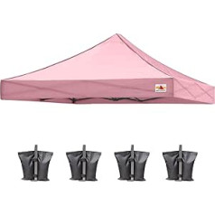 Abcanopy Pop Up Canopy 100% Waterproof 18 Colours 4 Weight Bags Light Pink