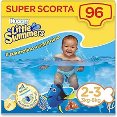 Huggies Little Swimmers autiņi 2-3 izmērs (3-8kg) 96 autiņi