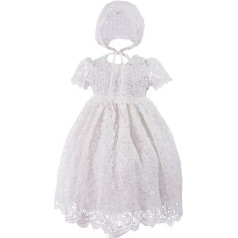 Baby Christening Dress Girls Lace Dress with Hood for Newborns, option1, 24m