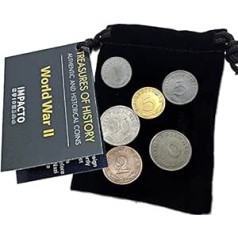 IMPACTO COLECCIONABLES World War II - 6 coins from the Third Reich. Velvet loot