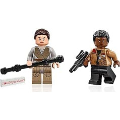 LEGO Star Wars Pēdējā džedaju mini figūriņas kombinācija — Rejs un Fins (ar Staff un Blaster) 75105