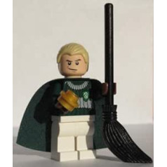 LEGO Drako Malfojs (Kvidiča mačs) ar Zelta Snitch un Broom Harija Potera mini figūriņu