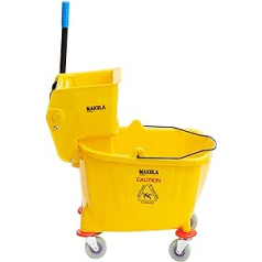 Makula 36QT Mop Bucket and Wringer Combo Yellow Mop Bucket