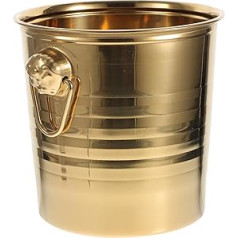 ABOOFAN 5L Stainless Steel Ice Bucket, Wine Bucket, Champagne Bucket, Keeps Ice Frozen for Ice Drinks, Cool Parties (Gold)