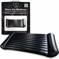 ‎Eroticgel Inflatable Massage Air Mattress Black Heavy Duty PVC Waterproof 223 x 122 x 15 cm