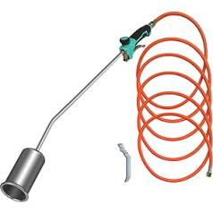 MUOHAVA Industrial Gas Flame Device, 5 Metre Hose, Roof Burner Lighter Warming Burner, Weed Killer