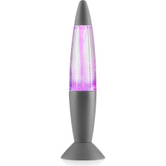 Lavas lampa LED daudzkrāsains 6 krāsu maiņa - Magma Lamp LED - Rocket Tornado Twist - Magma Lava Lamp - Izgatavots no izturīga stikla - 35 cm - Baterijas vai USB - LED apgaismojums 6 alternatīvas krāsas