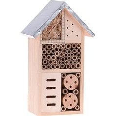 BARGAIN4ALL Insect Hotel - Made of a Pine Natural Wood - Garden Decorations - Nesting Box for Ladybirds, Butterflies, Wild Bees - Hanging Shelter for Insects (Medium Feeder)