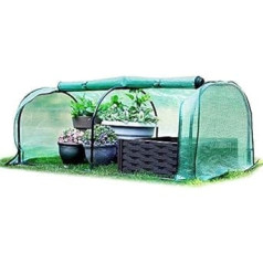 JonesHouseDeco #G309A00 Tunnel Greenhouse 130 x 60 x 50 cm with UV-Resistant Reinforced PE Cover and Sturdy Steel Frame Mini Greenhouse for Garden, Balcony, Backyard