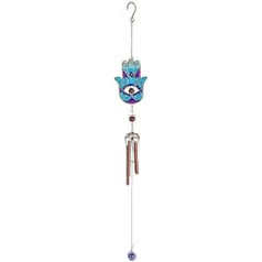 kaut kas cits Hamsa Wind Chime Blue roka