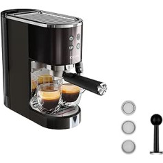 Krups XP444G Virtuoso+ espresso filtra mašīna | 15 bāru sūkņa spiediens | 3 Crema filtri | Nerūsējošā tērauda tvaika sprausla | Intuitīvs vadības panelis | Rotācijas vadība | Ietver dozēšanas karoti/tamperu |