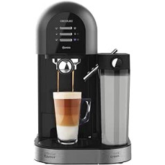 Cecotec Semi-automatic coffee Instant Power-ccino 20 Chic Nera series. For ground coffee and capsule coffee, 20 bars, milk tank 0.7 ml, water tank 1.7 l.