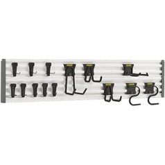 Stanley Trackwalls Set (20-teilig, praktisches Schienensystem für die Werkstatt, Garage, Hobbyraum, einfache Montage, Tragekapazität pro Schiene: 35 kg) STST22000-1 Mehrfarbig