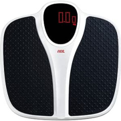 ADE Digital Bathroom Scales up to 200 kg Extra Wide Weighing Surface with Non-Slip Rubber Mat Bathroom Body Scales with Large Display Professional Scales with High Load Capacity
