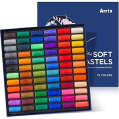 Arrtx Soft Pastels 72 krāsas Mīkstas un augstas adhēzijas māksliniekiem iesācējiem Tradicionālās mākslas radīšana Mākslas piederumi pieaugušajiem Glezniecība Zīmēšanas līdzekļi Amatniecība