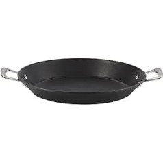 Le Creuset 52101320010101 Nepiedegoša alumīnija paeljas panna, diametrs 32 cm, piemērota visām plīts virsmām, ieskaitot indukcijas, antracīta/sudraba