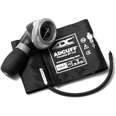 ADC Aneroides, handgehaltenes ADC-Blutdruckmessgerät Diagnostix 703 für den professionellen Einsatz mit Adcuff-Blutdruckmanschette aus Nylon, Erwachsene, schwarz