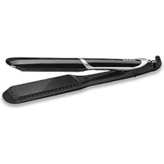 BaByliss Sleek Control Plats taisnošanas gludeklis ar jonu tehnoloģiju un īpaši garām un platām plāksnēm ar turmalīna keramikas pārklājumu un ķemmes stiprinājumu ST397E