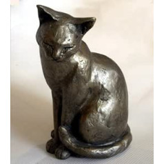 Maisie katten-sculptuur, Brons, Design Van Paul Jenkins, 18 cm