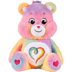 Care Bears 22067 24 collu Jumbo plīša kopīgs lācis, kolekcionējama, jauka plīša rotaļlieta, milzīgs lācītis, mīkstās rotaļlietas bērniem, mīkstās rotaļlietas meitenēm, liels rotaļlietas piemērots meitenēm un zēniem no 4 gadiem +