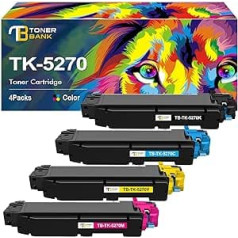 Tonera banka saderīga tonera kasetne Kyocera TK-5270 TK-5270K TK5270 ECOSYS P6230cdn M6230cidn M6230cidnt M6630cidn TK-5270C TK-5270M TK-5270M TK-5270Y nomaiņai