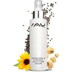 RAU Cosmetics Bakuchiol & Vitamin E Anti-Ageing Serum Ikdienas kopšanas serums 100 ml - Dienas kopšanas koncentrāts ar UV aizsardzību - Pretgrumbu vīriešiem un sievietēm - plankumainai, sausai, nobriedušai ādai un jauktai ādai