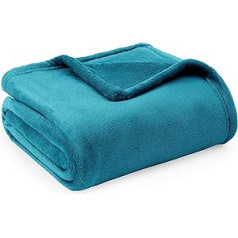 Bedsure Cuddly Fluffy Fleece Blanket, Warm Winter Soft Sofa Blanket, XL Blanket, Couch Blanket, Living Blankets, 150 x 200 cm, Sofa Throw Blanket, Turquoise