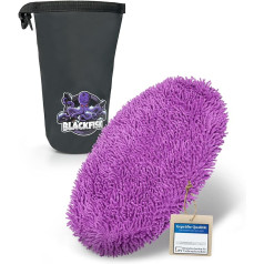 BLACKFISK Brush cover including waterproof transport bag, gentle cleaning thanks to dirt trapper net, wash brush cover for radiant paint