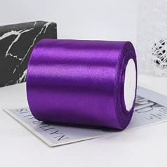 10 cm x 22 m Ribbon Satin Ribbon Gift Ribbon Ribbon Satin Ribbons Fabric Ribbon Decorative Ribbon for DIY Crafts Gift Packaging Wedding Party Birthday Christmas Decoration, Purple