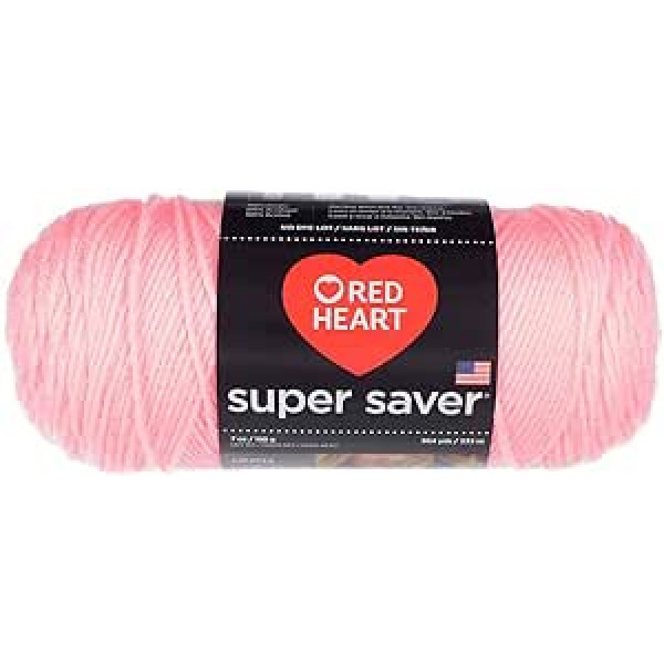 Craft County Size 4 (Medium) 100% Acrylic Fibre Yarn - Variety of Colour and Pattern Options - Crochet, Knitting and Weaving (Petal Pink)