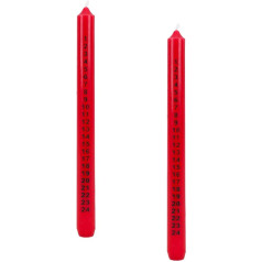 Christmas Concepts® 2 Pack - 25cm Christmas Advent Candle - Traditional Countdown to Christmas (Red)