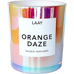 LAAY Orange Daze aromātiskā svece stikla burciņā (250 g) - Dabīgā sojas vaska svece - Vegānu roku darbs