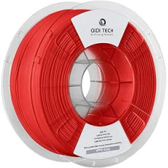 QIDI TECH PETG-Tough 3D printera kvēldiegs, stingrība PETG kvēldiegs 1,75 mm, 3D drukas kvēldiegs 1 kg (2,2 mārciņas), paredzēts liela ātruma drukāšanai, piemērots lielākajai daļai FDM 3D printeru, sarkans