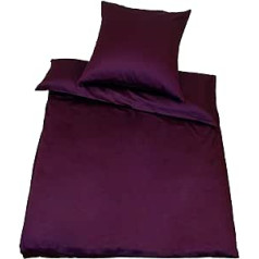 'Kinzler High-Quality Cotton Satin Bedding Set, Modern Plain Assorted Colours & Sizes