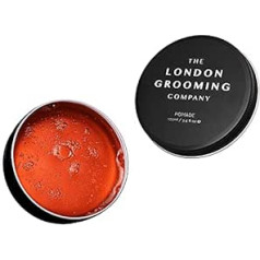 The London Grooming Company London Grooming Company ūdens bāzes pomāde vīriešiem, spēcīga, visu dienu noturīga, spīdīga apdare, viegli mazgājama, 100 ml (3,4 fl unces)