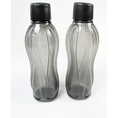 TUPPERWARE Eco To Go 1,0 L melns (2) C138 ūdens pudele Easy Bottle Eco Bottle 32540