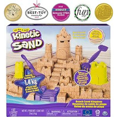 Kinetic Sand 6044143 Mega Beach Castle Komplekts, Daudzkrāsains