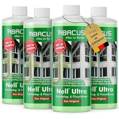 ABACUS Nell Ultra (4 x 1000 ml) koncentrāts, aļģu noņemšanas līdzeklis, sēnīšu noņemšanas līdzeklis, ķērpju noņemšanas līdzeklis, zaļās augšanas noņemšanas līdzeklis, kapakmeņu kopšana, sūnu noņēmējs, aļģu iznīcināšanas l