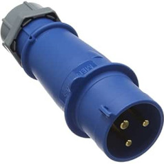 Mennekes 260 AMV-TOP Stecker, IP 44 Schutz, 6 Stunden Erdung, 3-polig, 32 A, 230 V, Blau