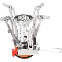 Camping Stove Gas Stove with Piezo Ignition, Wide Compatibility Gas Camping Stove, Ultralight Portable Outdoor Backpack Camping Stove Ignition