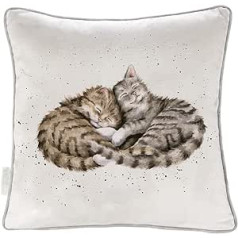 Wrendale Designs Sweet Dreams Cat kokvilnas spilvens 40cm x 40cm