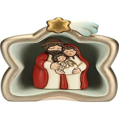 THUN - Classic Mini Nativity Scene 2019 with Small Star Hut - Ceramic - 12.5 x 10.5 x 16 cm