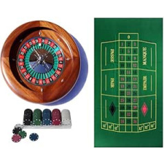 Masters Traditional Games Dal Home Mahogany Roulette Bundle