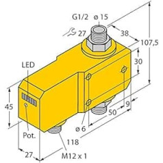 6870671-FCI-D15A4P-ARX-H1140,Strömungsüberwachung Inline-sensor