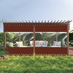 Moukeren Transparente Paneelvorhänge für den Außenbereich, mit rostfreien Ösen, transparente Plane, wetterbeständig, Veranda-Vorhänge, wasserdichte Vorhänge für Außenbereich, Terrasse, Pergola,