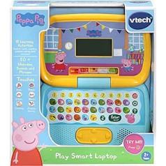 VTech 553503 Pig Peppa Pig: spēlējiet viedo klēpjdatoru, daudzkrāsains