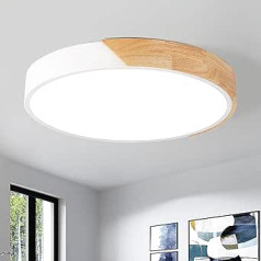 Natsen 48 W griestu lampa, LED griestu gaisma, biroja griestu gaisma, regulējams ar tālvadības pulti, mūsdienīgs dizains viesistabai, guļamistabai, bērnu istabai, virtuvei, birojam, kokam (50 x 50 x 4 cm)