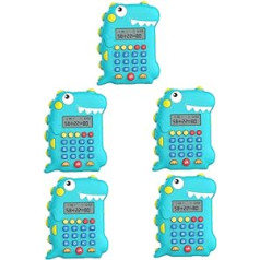 Vaguelly 5pcs Dinosaur Calculator Mechanical Calculator Intelligent Learning Machine Animal Toy for Girls Cartoon Calculator Decor Portable Early Education Toy Boy Desk Office