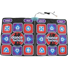 Dpofirs Exercise Fitness Dance Pad Game for TV, Double Dance Game for and Adults, Musical Electronic Double User Rhythm Portable Electric Dance Floor Mat Birthday Gift